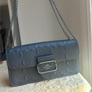 Coach Morgan Crossbody in Signature Leather (Navy)